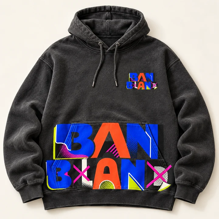 Illustrative custom hoodies print concept